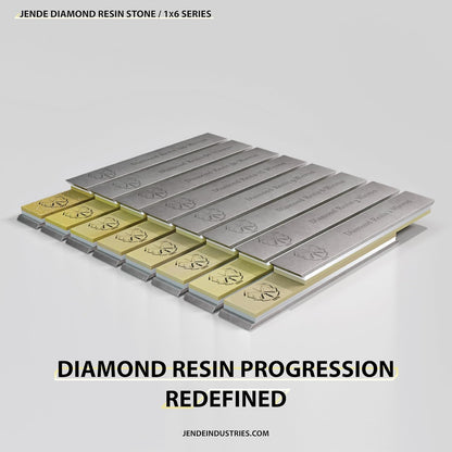 1x6" Resin Diamond Sharpening Stone for Edge Pro, Hapstone, TSProf, JIGS for Knives (15 Micron (1,000 Grit))