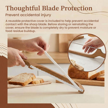 Adjustable Sourdough Bow Bread Knife – Large Bread Slicer for Homemade Bread with Serrated Stainless Steel Blade&Precision Thickness Guide, Even Slice Cutter for Baguettes, Bagels.