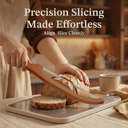 Adjustable Sourdough Bow Bread Knife – Large Bread Slicer for Homemade Bread with Serrated Stainless Steel Blade&Precision Thickness Guide, Even Slice Cutter for Baguettes, Bagels.