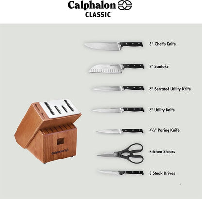 Classic Self-Sharpening Cutlery Knife Block Set with SharpIN Technology, 15 piece