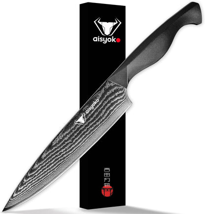 aisyoko Santoku Knife 5" inches-Japan 8C Super Steel 67 Layer Damascus Steel-Sharp Kitchen Knife-Full Tang ABS Anti-Skid Handle utility knife Cooking Knife with Luxury Gift Box