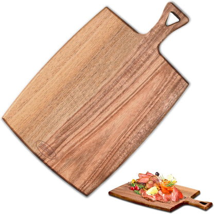 Mini Acacia Wood Cutting Board with Hanging Hole,Small Wooden cutting board-Rectangular Charcuterie Board-Cheese Cutting Board-Serving Board.BPA Free For Vegetables,Fruit,Bread,Meat-9" X 6.5" X 0.6"