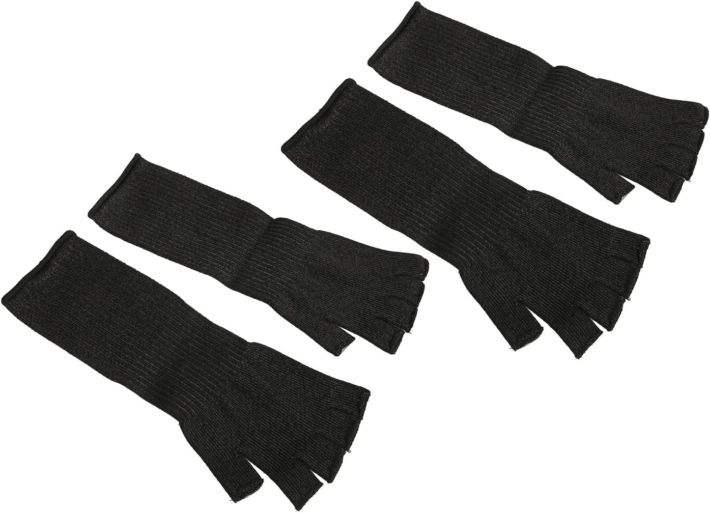 2 Pairs Cut Arm Sleeves, Level 5 Scratch Abrasion Protection Sleeves, Finger Holes Safety, Ideal for Yard Work, Kitchen & Chainsaw Safety (L)