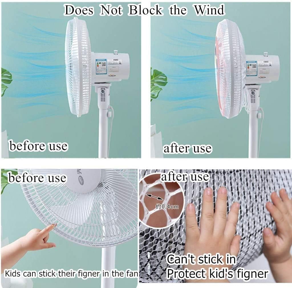 2 Pack Cartoon Fan Guard Net Safety Filters - Kid Finger Protector Summer Washable Children Safety Cover