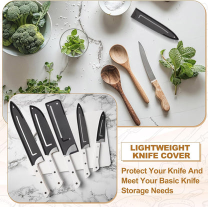 2Pcs PP Universal Knife Cover, Knife Protector Sleeve for 3" Paring Knife Blade Guard for Kitchen, Dining Room, Black
