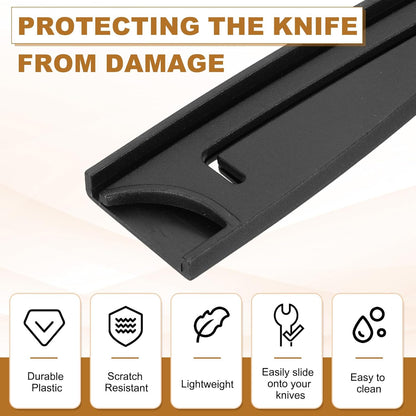 2Pcs PP Universal Knife Cover, Knife Protector Sleeve for 3" Paring Knife Blade Guard for Kitchen, Dining Room, Black
