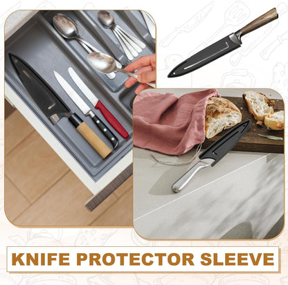 2Pcs PP Universal Knife Cover, Knife Protector Sleeve for 3" Paring Knife Blade Guard for Kitchen, Dining Room, Black