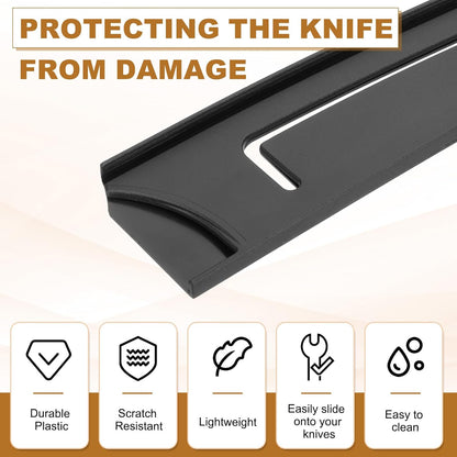 2Pcs PP Universal Knife Cover, Knife Protector Sleeve for 3" Paring Knife Blade Guard for Kitchen, Dining Room, Black