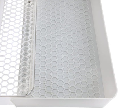 HEXA 5-Divider Expandable Silverware Tray (Stone Gray) - In-Drawer Organizer for Kitchen Accessories, Cutlery, Knives, & More / Easy-to-Clean Home & Apartment Essential