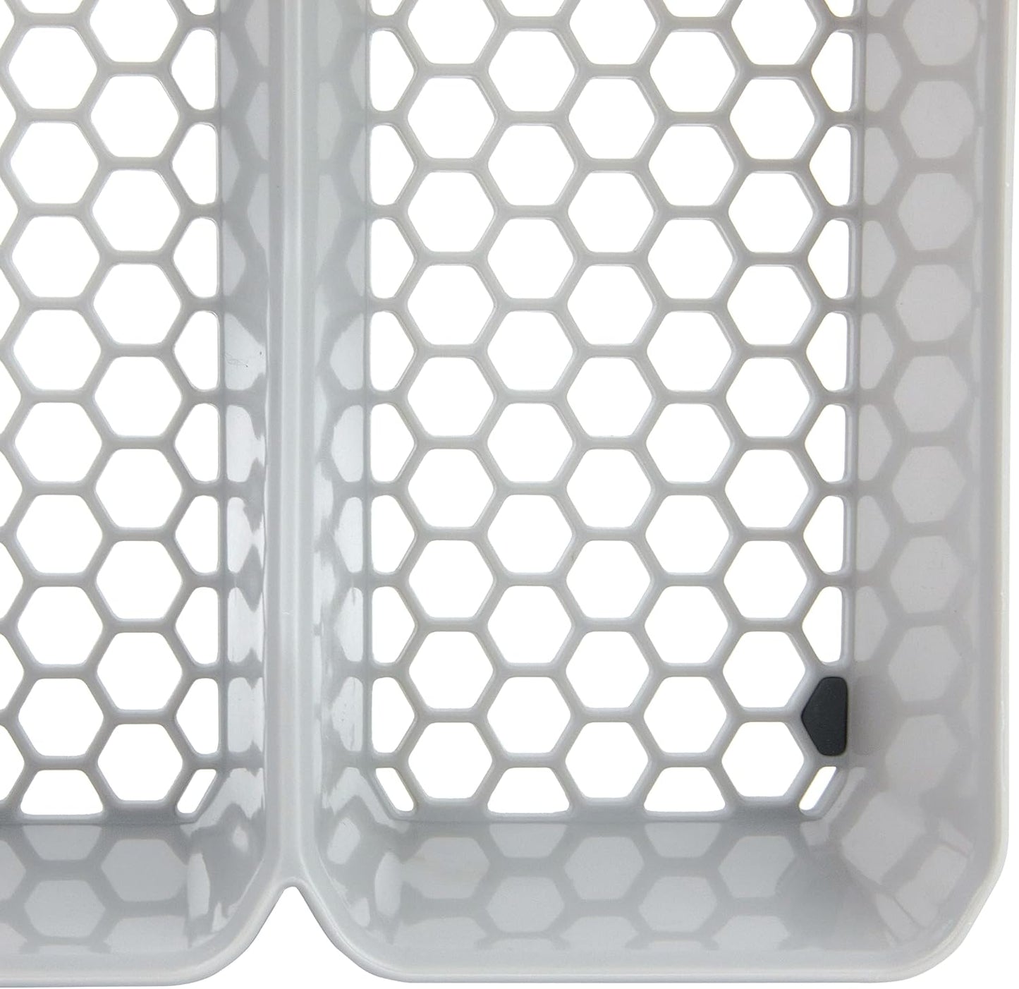 HEXA 5-Divider Expandable Silverware Tray (Stone Gray) - In-Drawer Organizer for Kitchen Accessories, Cutlery, Knives, & More / Easy-to-Clean Home & Apartment Essential