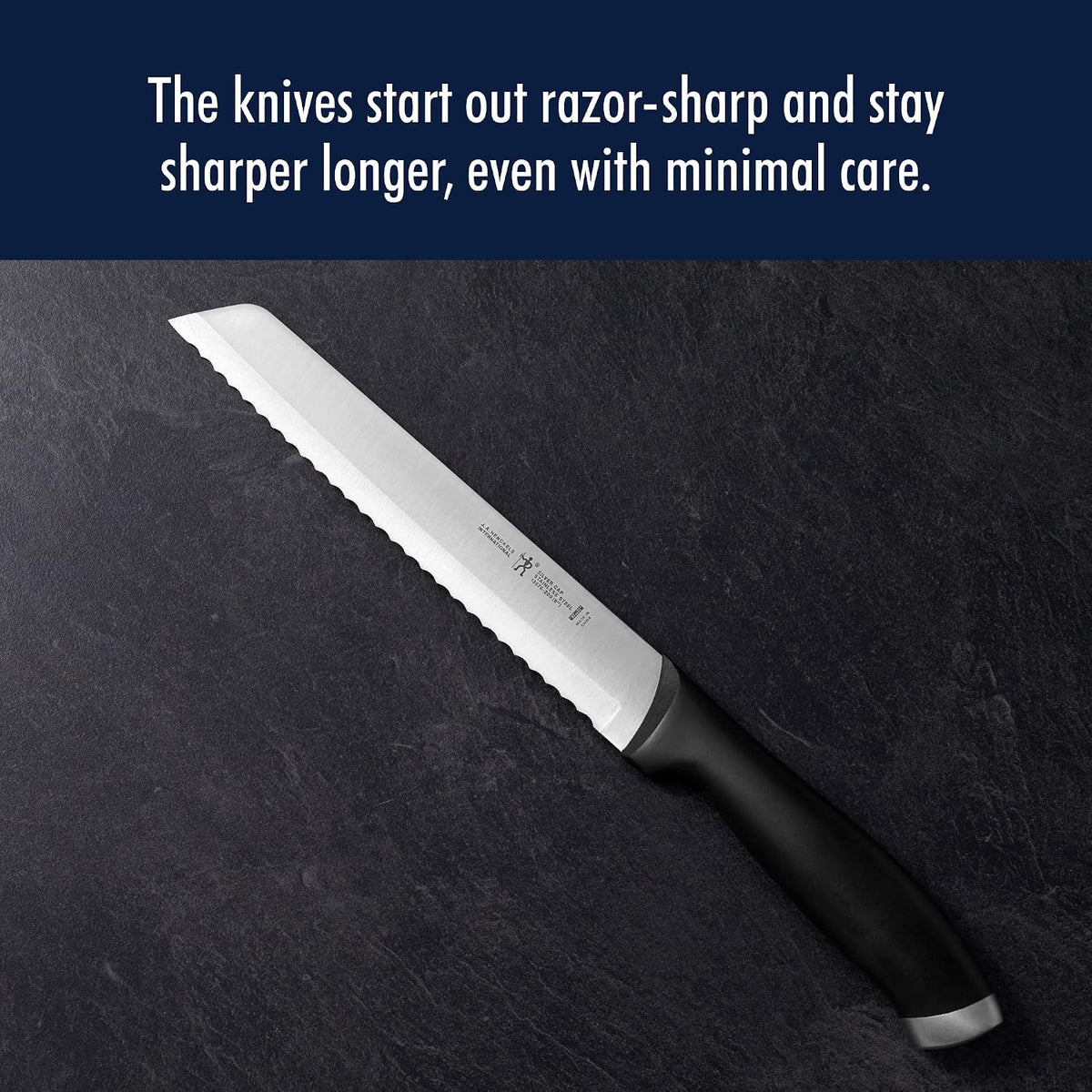 Dynamic Razor-Sharp 8-inch Bread Knife, Cake Knife, German Engineered Informed by 100+ Years of Mastery, Stainless Steel