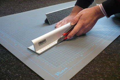 24-Inch Professional Aluminum Safety Ruler with Finger Guard Edge and Non-Slip Base – Precision Cutting Tool for Craft Projects – Durable Safety Ruler