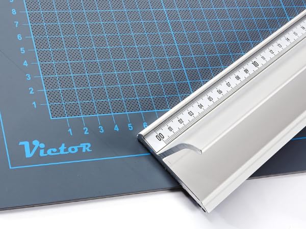 24-Inch Professional Aluminum Safety Ruler with Finger Guard Edge and Non-Slip Base – Precision Cutting Tool for Craft Projects – Durable Safety Ruler