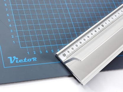 24-Inch Professional Aluminum Safety Ruler with Finger Guard Edge and Non-Slip Base – Precision Cutting Tool for Craft Projects – Durable Safety Ruler