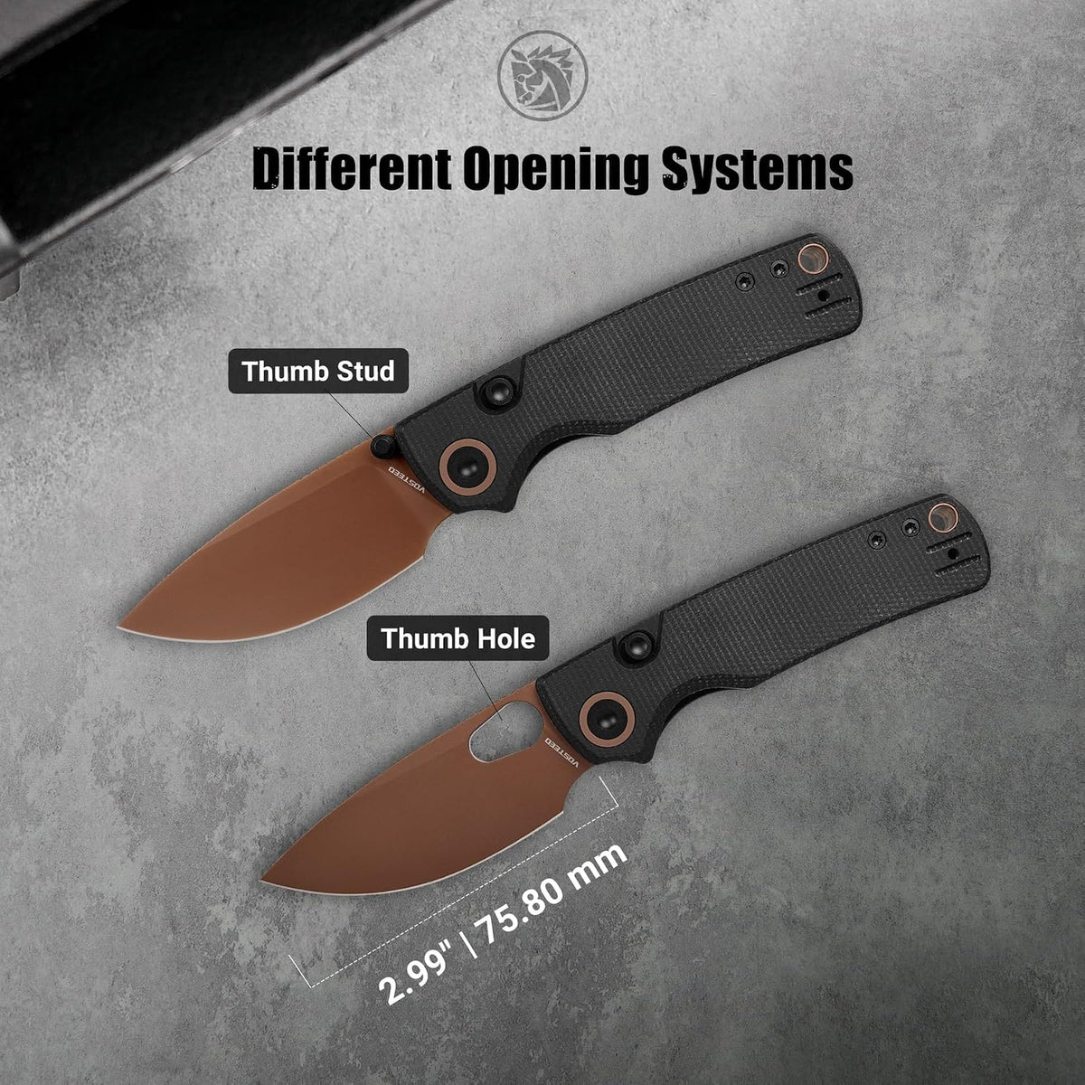 EDC Knife, 2.99" 14C28N Steel Wider Blade, Green Micarta Handle Top Liner Lock, Folding Pocket Knives with Clip for Men & Women, Survival Camping - Porcupine A2603