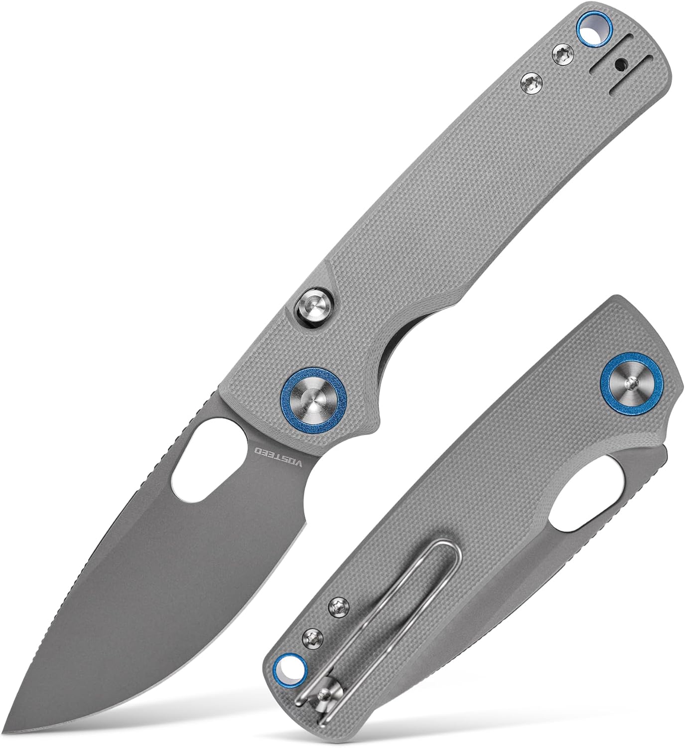 EDC Knife, 2.99" 14C28N Steel Wider Blade, Green Micarta Handle Top Liner Lock, Folding Pocket Knives with Clip for Men & Women, Survival Camping - Porcupine A2603