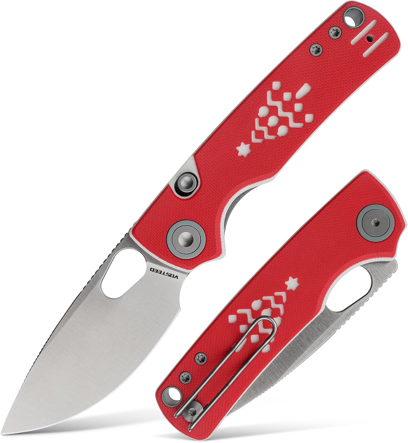 EDC Knife, 2.99" 14C28N Steel Wider Blade, Green Micarta Handle Top Liner Lock, Folding Pocket Knives with Clip for Men & Women, Survival Camping - Porcupine A2603