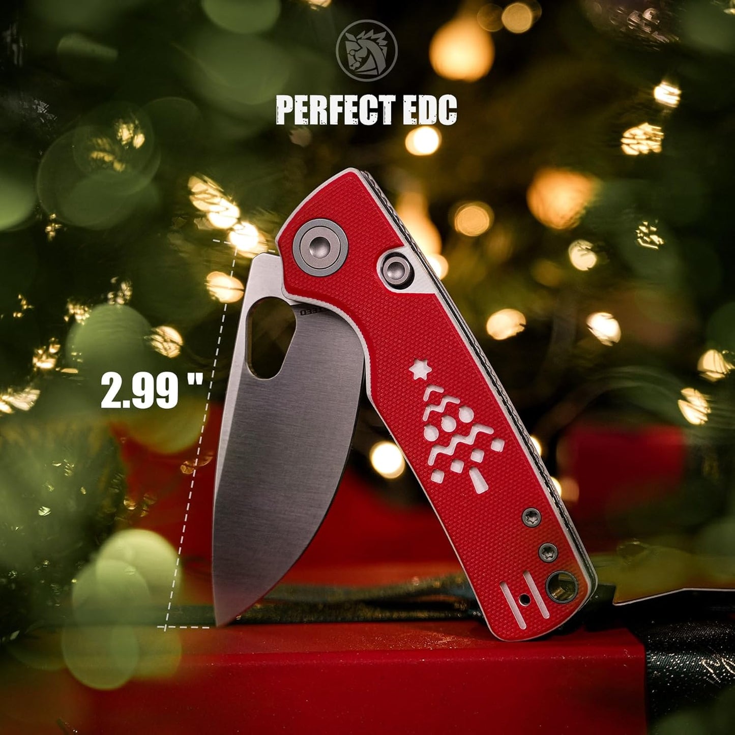 EDC Knife, 2.99" 14C28N Steel Wider Blade, Green Micarta Handle Top Liner Lock, Folding Pocket Knives with Clip for Men & Women, Survival Camping - Porcupine A2603