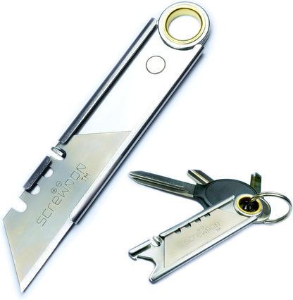 Ron's Utility Pocket Knife 3.0 Gift for Men Attaches to Keychain and Carabiner with Magtrak Technology Stainless Steel