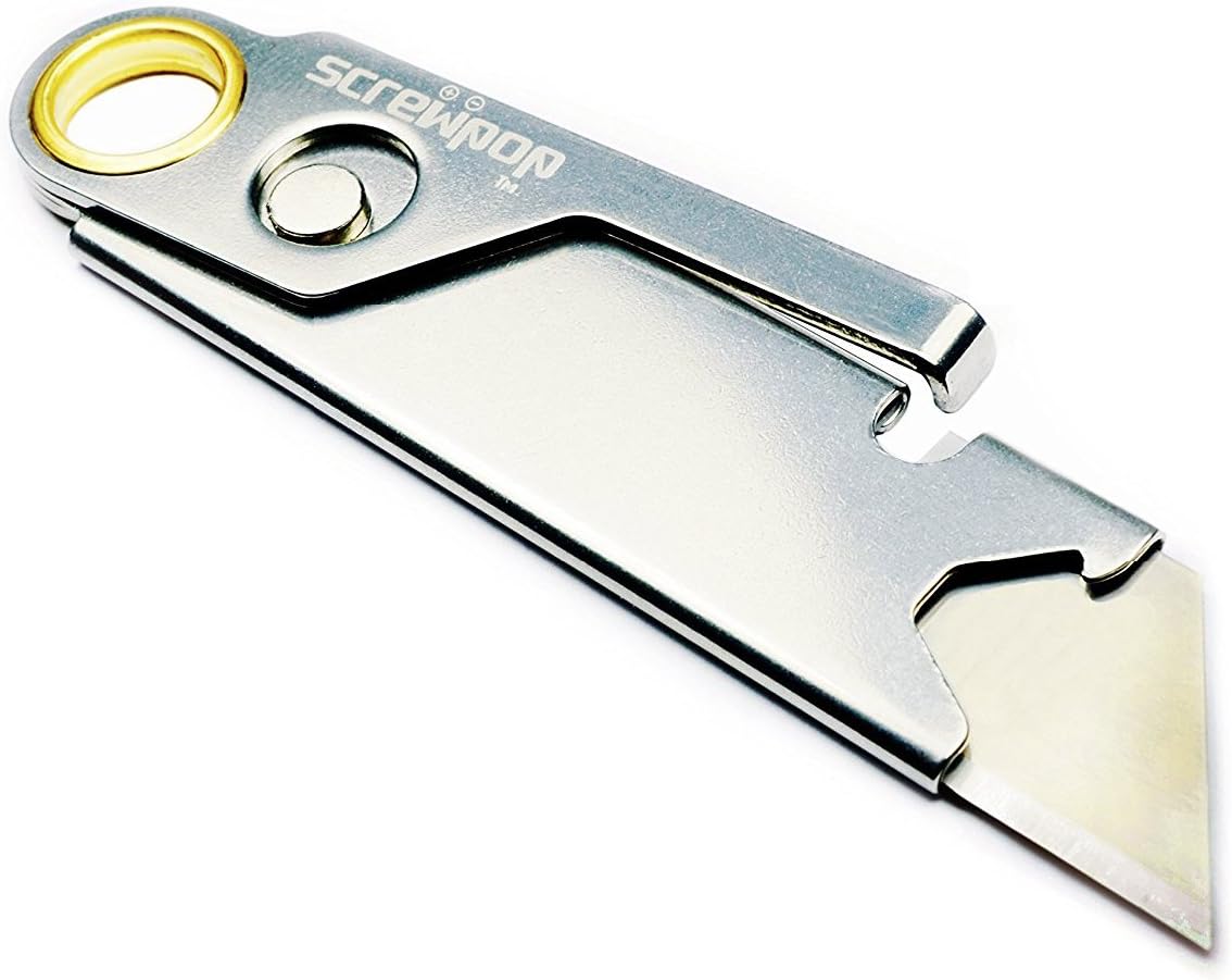 Ron's Utility Pocket Knife 3.0 Gift for Men Attaches to Keychain and Carabiner with Magtrak Technology Stainless Steel