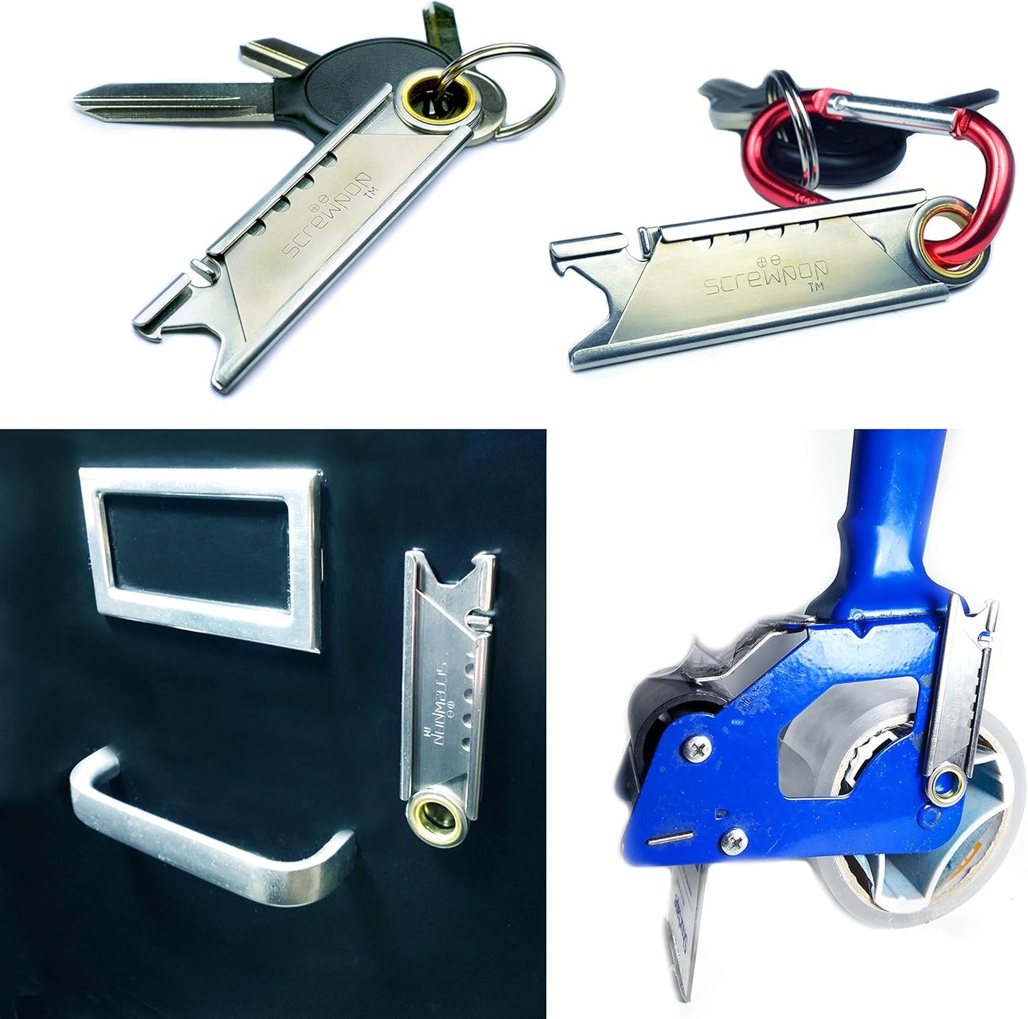 Ron's Utility Pocket Knife 3.0 Gift for Men Attaches to Keychain and Carabiner with Magtrak Technology Stainless Steel