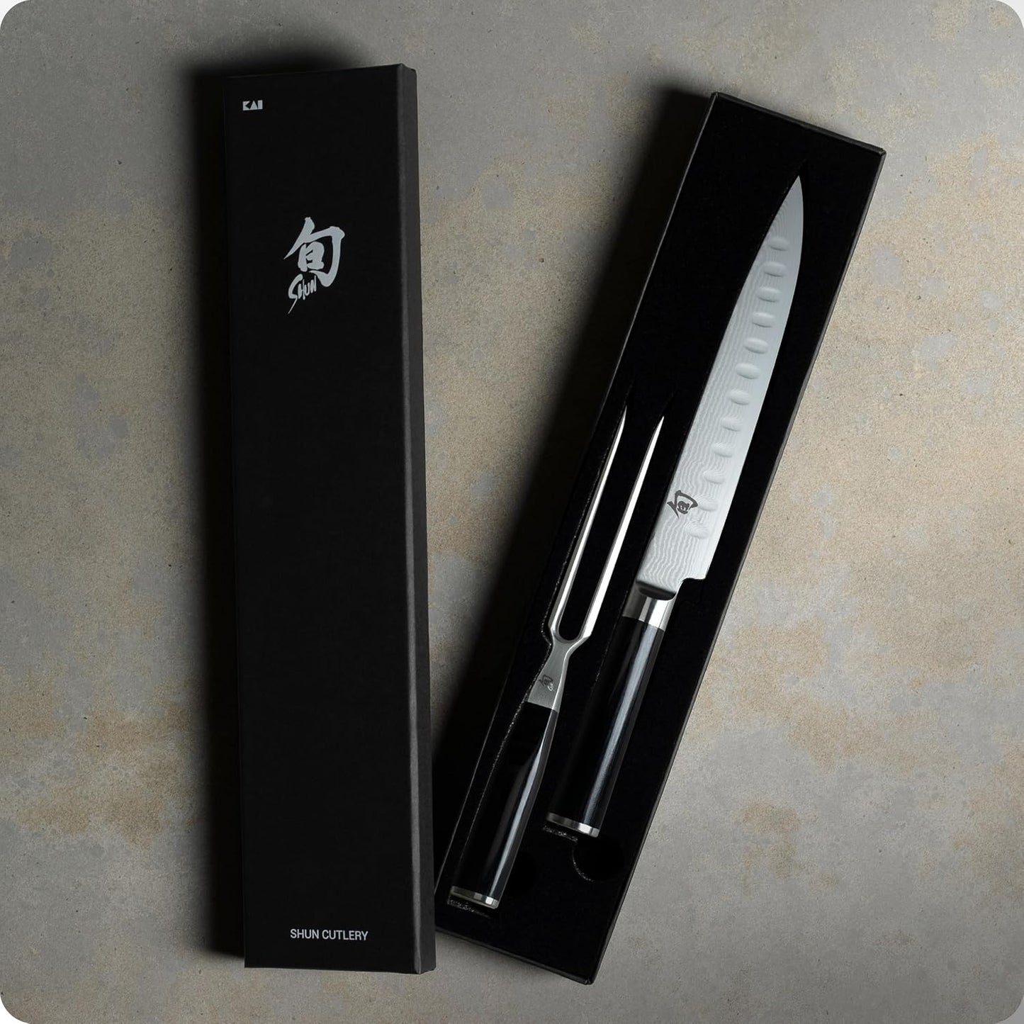 Classic 2 Piece Carving Set | Includes 9" Classic HG Slicing Knife & Carving Fork, VG-MAX Core, Damascus Stainless Steel Cladding, Pakkawood Handle
