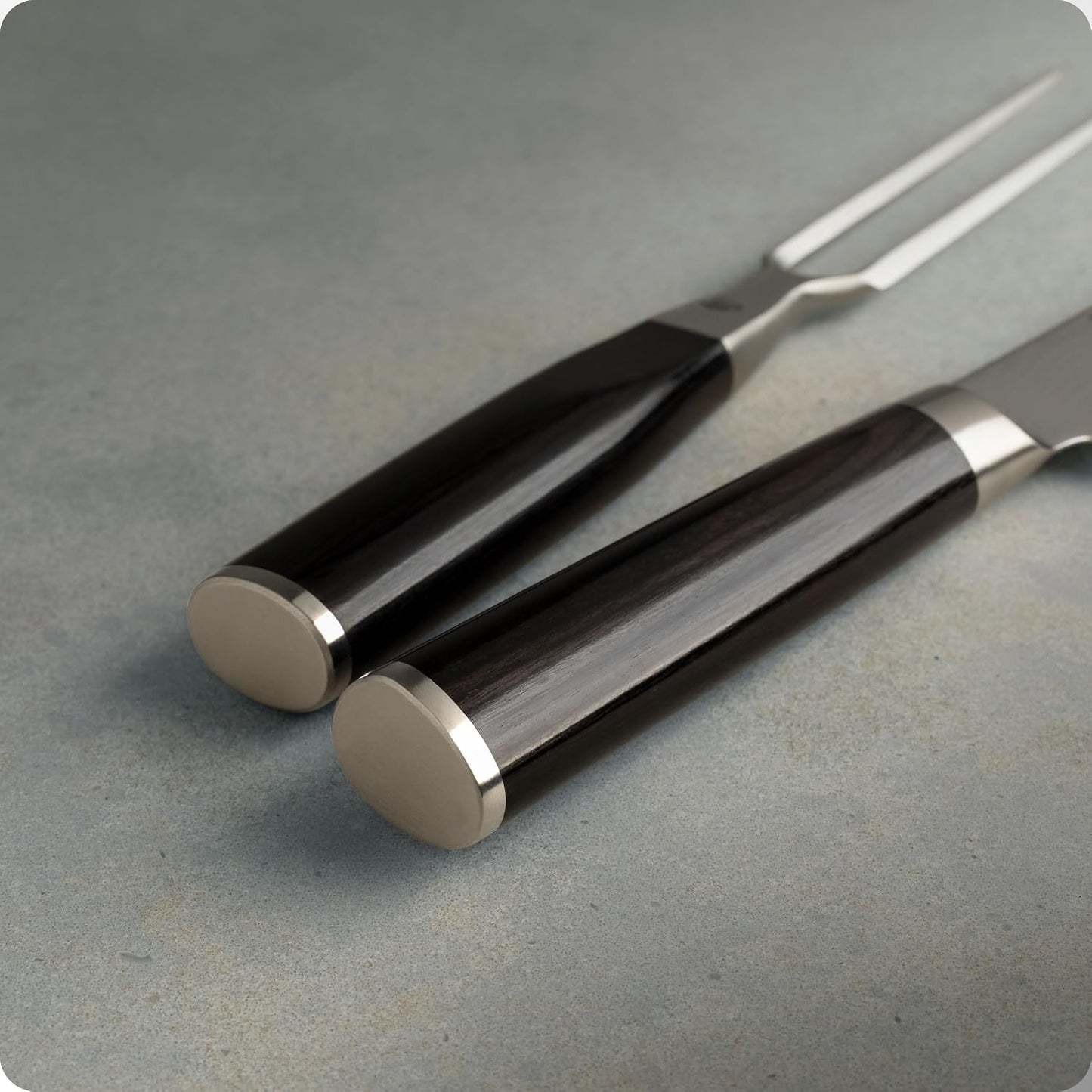 Classic 2 Piece Carving Set | Includes 9" Classic HG Slicing Knife & Carving Fork, VG-MAX Core, Damascus Stainless Steel Cladding, Pakkawood Handle