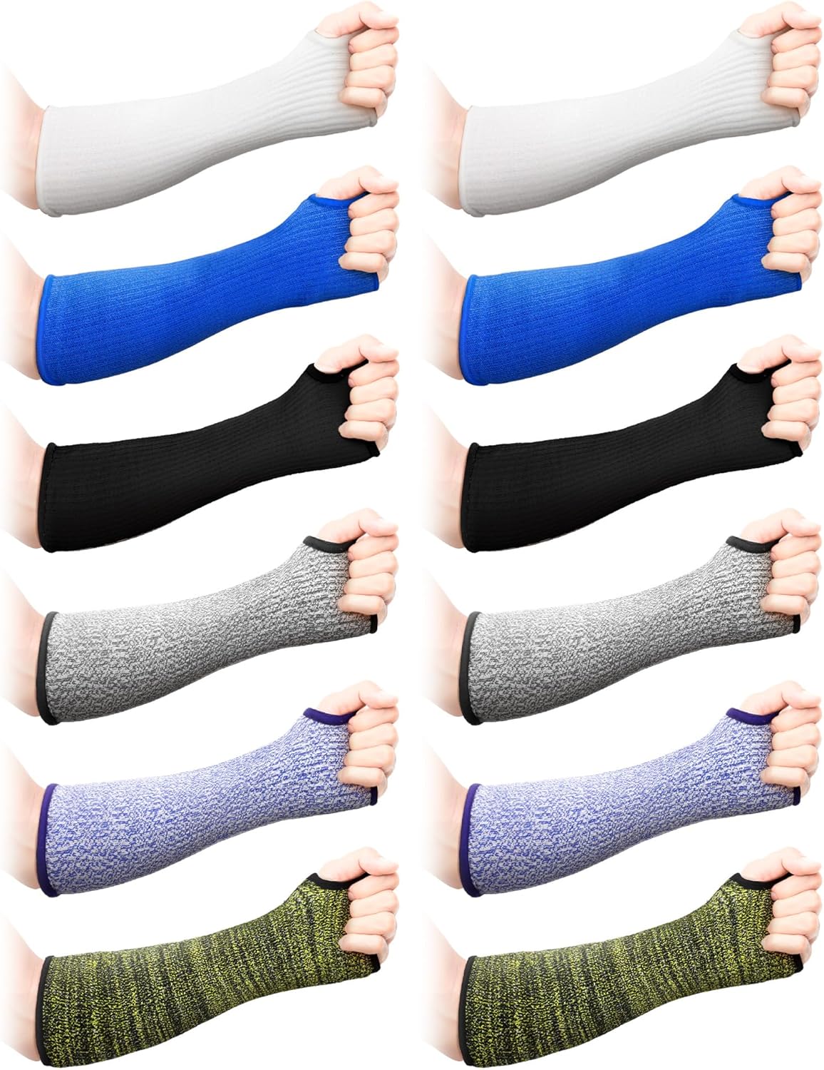 Cut Resistant Sleeves Protective Arm Sleeves Safety Arms Protection Sleeves with Thumb Hole for Garden Kitchen