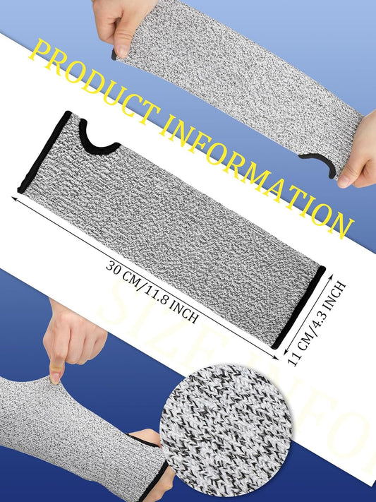 Cut Resistant Sleeves Protective Arm Sleeves Safety Arms Protection Sleeves with Thumb Hole for Garden Kitchen