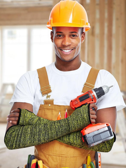 Cut Resistant Sleeves Protective Arm Sleeves Safety Arms Protection Sleeves with Thumb Hole for Garden Kitchen