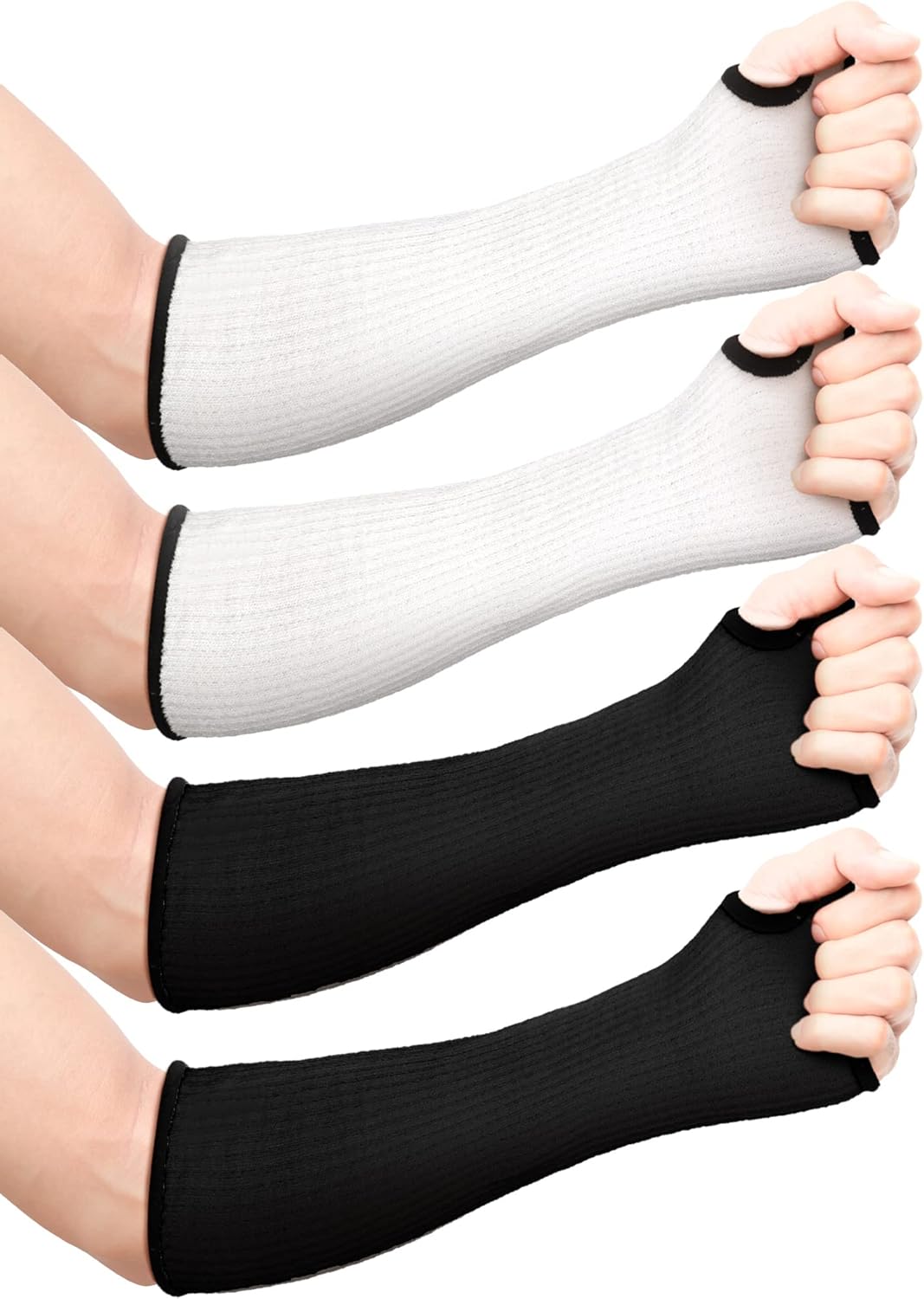 Cut Resistant Sleeves Protective Arm Sleeves Safety Arms Protection Sleeves with Thumb Hole for Garden Kitchen
