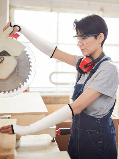 Cut Resistant Sleeves Protective Arm Sleeves Safety Arms Protection Sleeves with Thumb Hole for Garden Kitchen