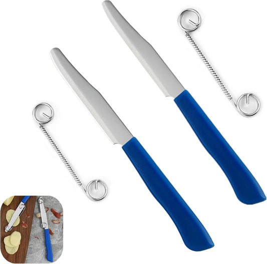 2 Pcs Julienne Peeler Vegetable Peeler, Stainless Steel | Vegetable Julienne Peeler and Slicer, Quick Slicing Knife Household Spring Fruit Knife, Veggie Peelers with Removable Spring