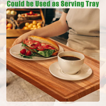 12 Set Extra Large Plain Cutting Board Bulk Heavy Duty Wood Cutting Boards Set with Juice Groove for Mother's Day Kitchen Gifts Wedding Crafts, Pre Oiled(Walnut,14" x 11")