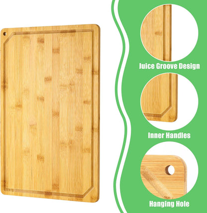 12 Set Extra Large Plain Cutting Board Bulk Heavy Duty Wood Cutting Boards Set with Juice Groove for Mother's Day Kitchen Gifts Wedding Crafts, Pre Oiled(Walnut,14" x 11")