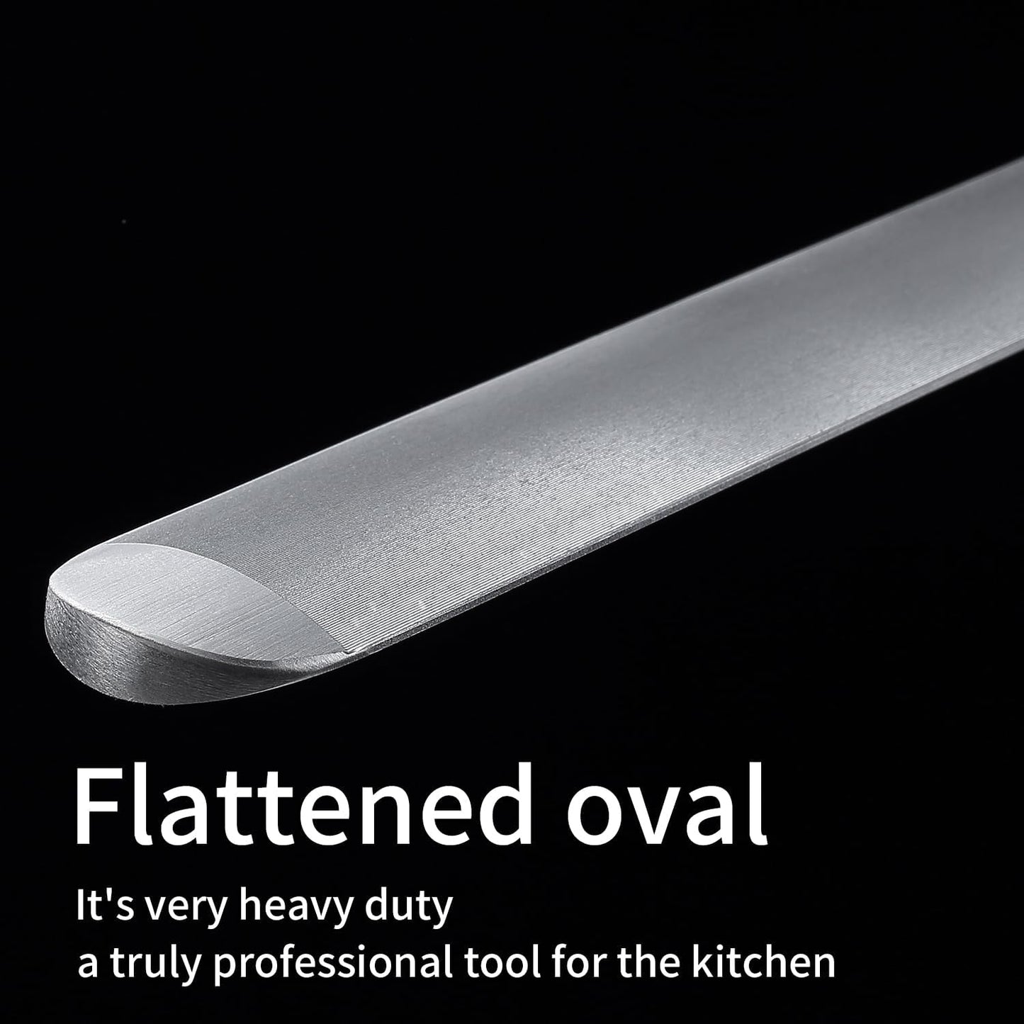 Honing Steel 12 inch Flat Honing Rod Heavy-Duty Sharpening Steel, Fine Cut, High hardness, Ideal For Butcher Knives and Chef Knives, Knife Sharpeners