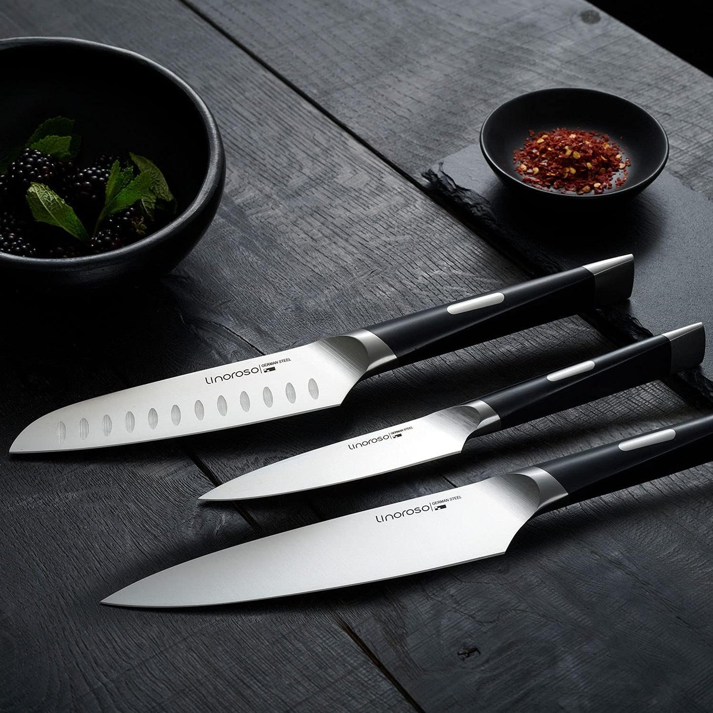 Chef Knife Kitchen Knife Ultra Sharp Cooking Knife, 7 inch Precision Forged German High-Carbon Stainless Steel Cutting Knife with Exquisite In-Drawer Knife Block- MAKO Series