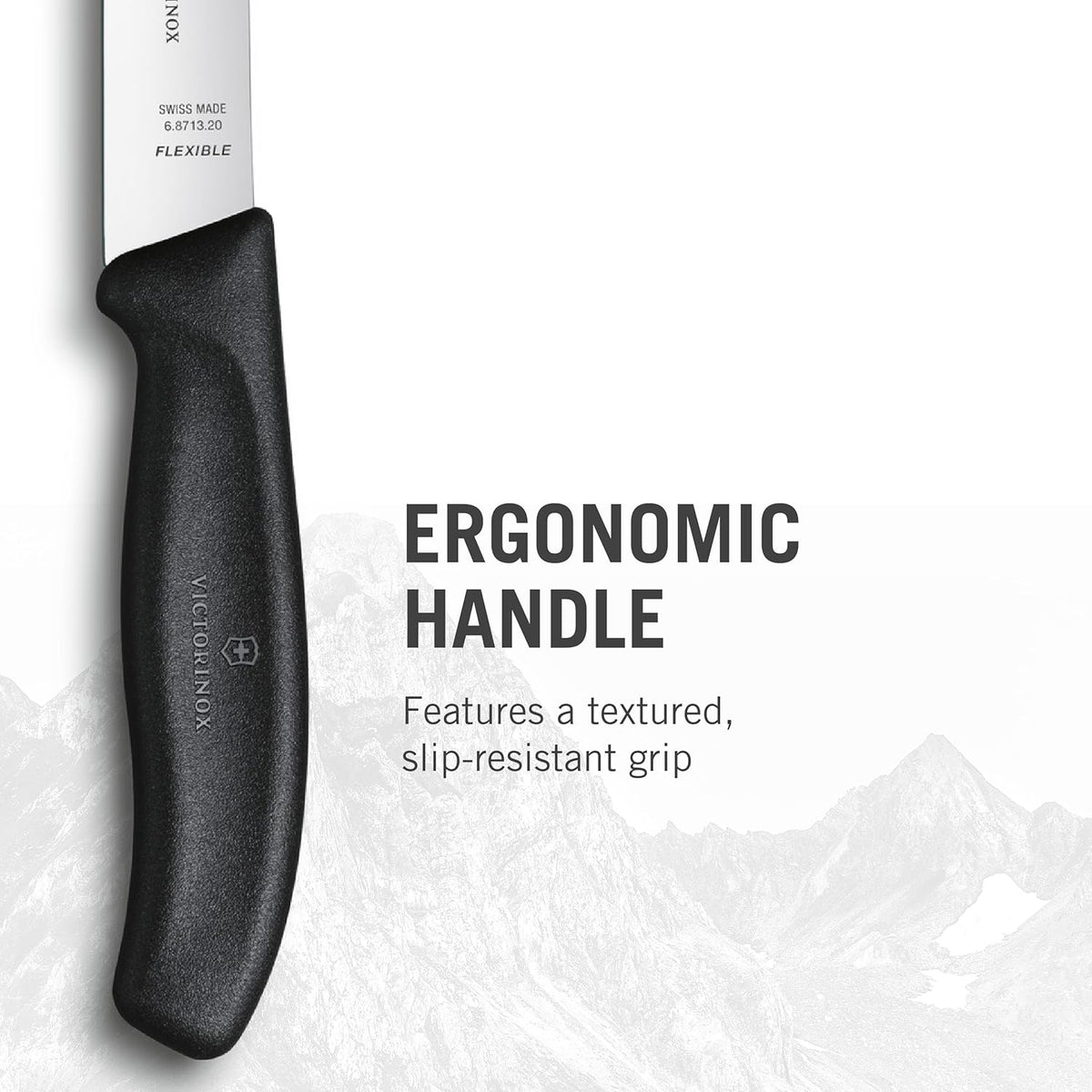 Swiss Classic 8-Inch Fillet Knife, with Straight Flexible Blade, Multicolor