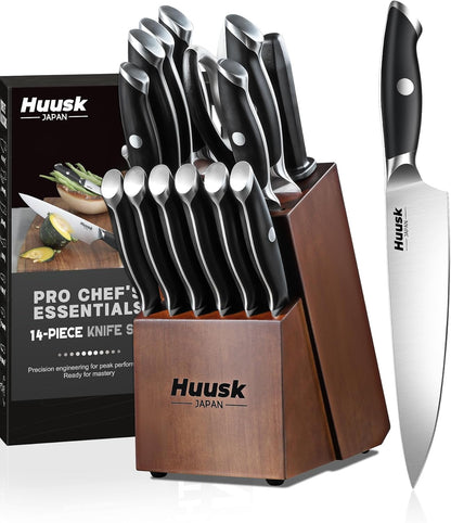 Huusk Paring Knife Ultra Sharp - 3.5" Small Kitchen Knife, Ivory White Grip | Japanese Stainless Steel, Well-balanced, Ergonomic, for Vegetable Fruit Peeling Coring Cutting, Men & Women Gift