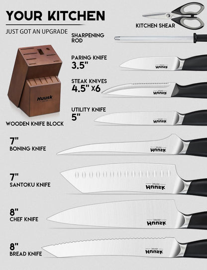 Huusk Paring Knife Ultra Sharp - 3.5" Small Kitchen Knife, Ivory White Grip | Japanese Stainless Steel, Well-balanced, Ergonomic, for Vegetable Fruit Peeling Coring Cutting, Men & Women Gift