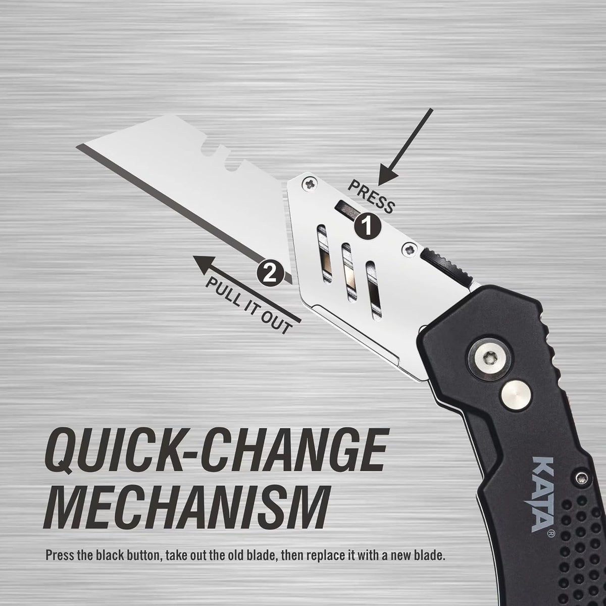 3 Pack Folding Utility Knife Set, Heavy Duty Box Cutters with Blades