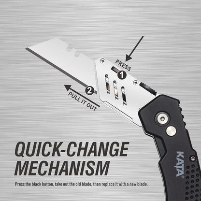 3 Pack Folding Utility Knife Set, Heavy Duty Box Cutters with Blades