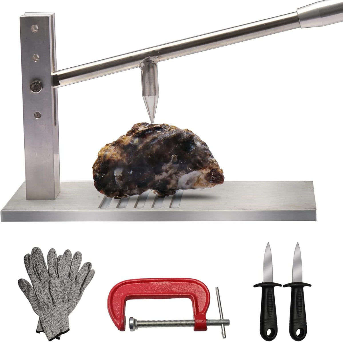 Oyster Shucker Tool Set, Adjustable Oyster Clam Opener Machine