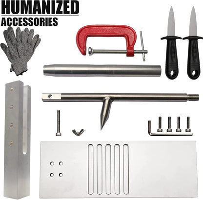 Oyster Shucker Tool Set, Adjustable Oyster Clam Opener Machine