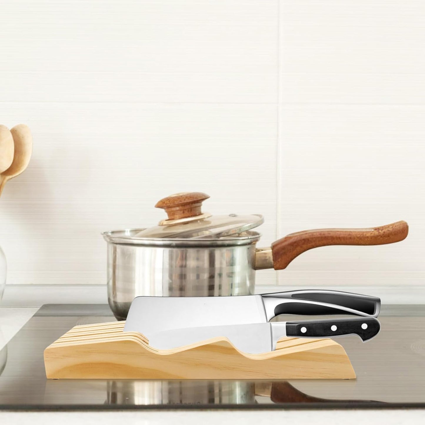Drawer Style Knife Storage Rack Home Knives Block Organize Your Kitchen