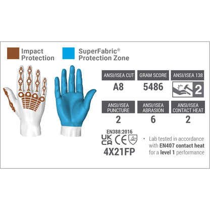 Cut-Resistant Impact Protection High-Visibility Work Gloves | Chrome Series® 4026 | Medium