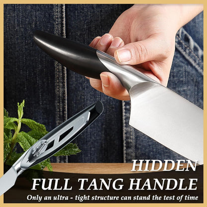 2-Piece Paring Knife Set German 1.4116 Steel 3.5 & 5 Inch | German 1.4116 high-carbon steel 15° hand-honed edge full tang ergonomic ABS handle for fruit vegetable peeling slicing