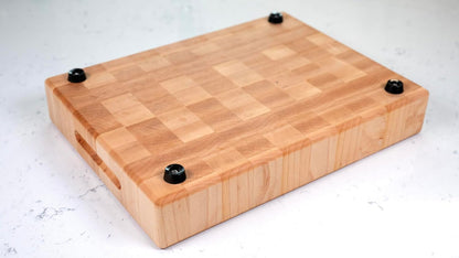 Maple End Grain Cutting Board, Handmade in USA, Premium Butcher Block, Small 12x9” (Gift-Ready, Sustainable)