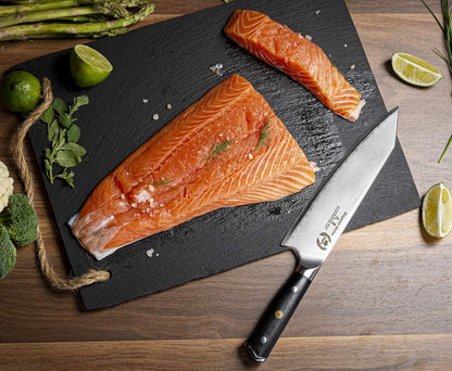 Kiritsuke Chef Knife: Professional Japanese 8.5 Inch AUS10 Premium High Carbon 67 Layer Damascus Steel Chef’s knives w/G-10 Handle Knives