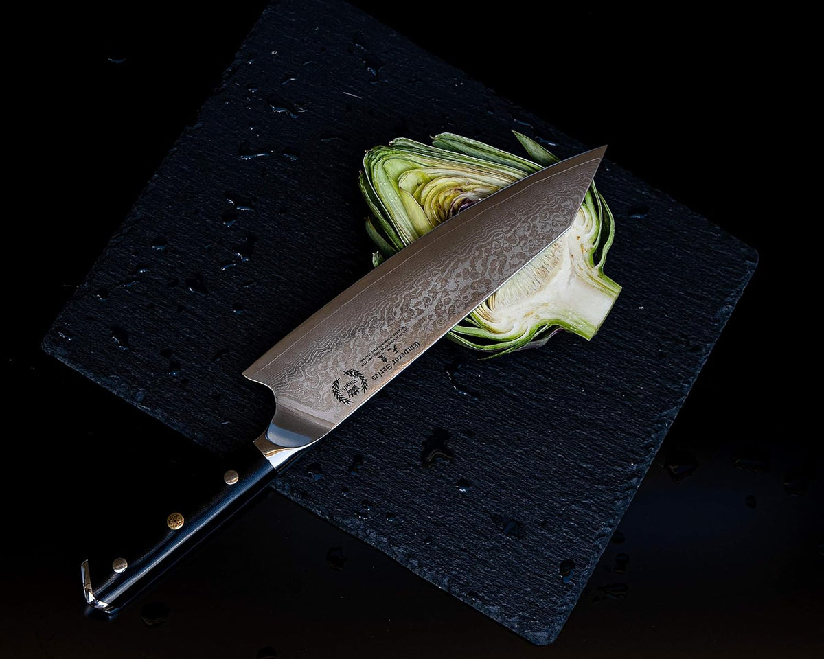 Kiritsuke Chef Knife: Professional Japanese 8.5 Inch AUS10 Premium High Carbon 67 Layer Damascus Steel Chef’s knives w/G-10 Handle Knives